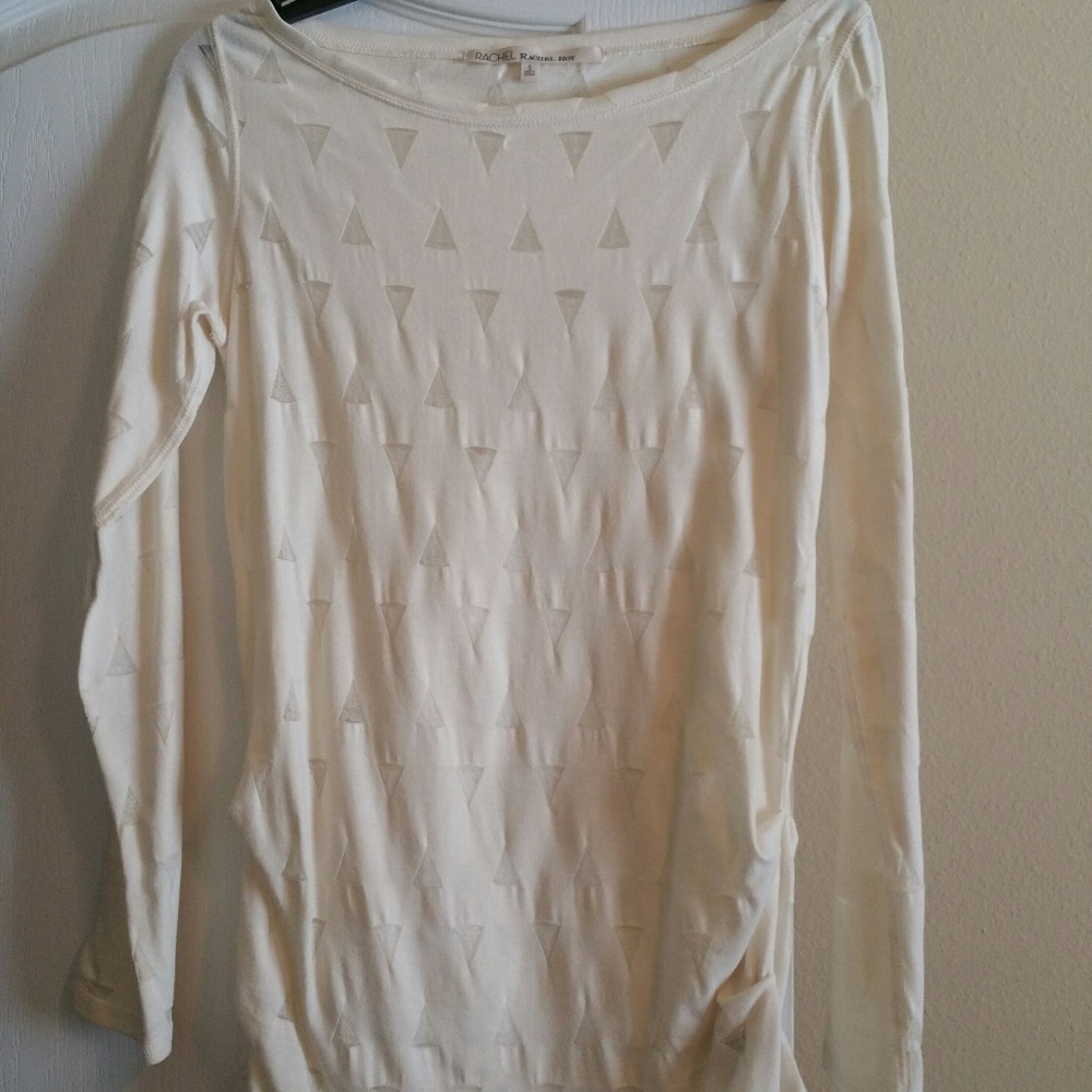 #89 Rachel Roy Off White Longsleeve Tunic Small